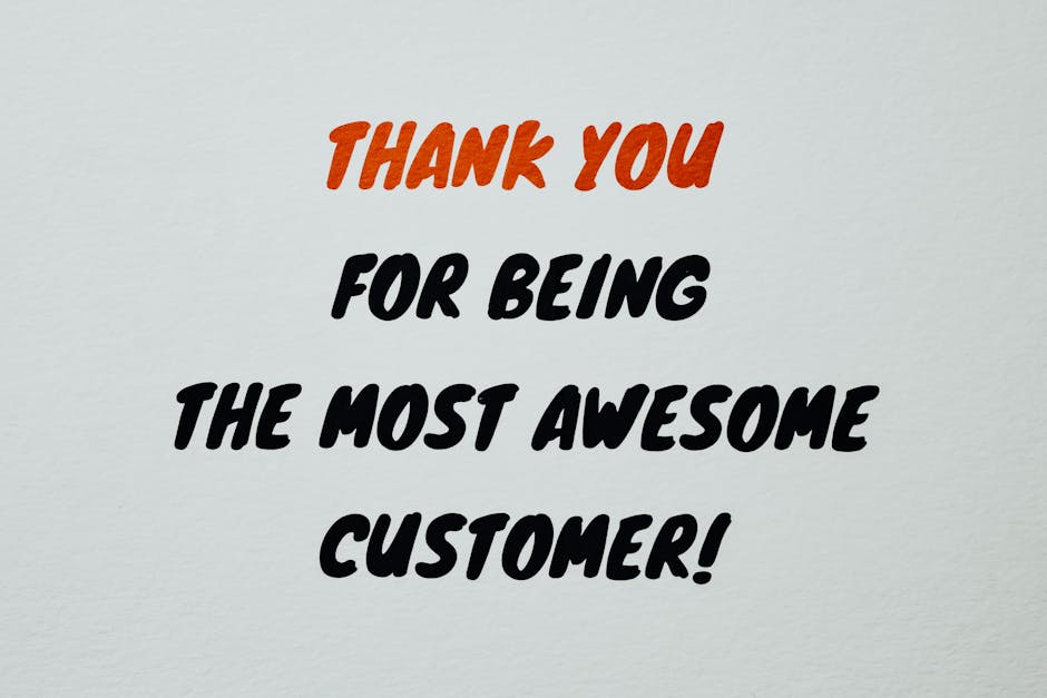 referral program incentives - Vibrant thank you message expressing appreciation to customers with artistic typography.